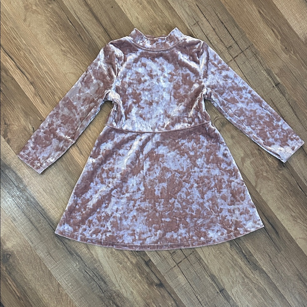 Cat & Jack Velvet Long Sleeve Dress - Pink